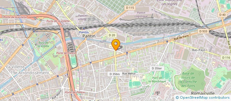 localisation de l'entreprise SEJOURS ANTILLES MARIE UNION EUROP LOGEM  PANTIN