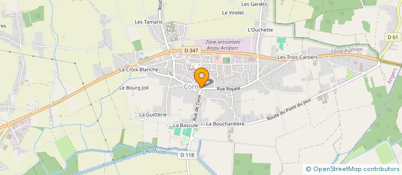 localisation de l'entreprise SEJOURS ET CLASSES DE DECOUVERNE CORNE  LOIRE-AUTHION