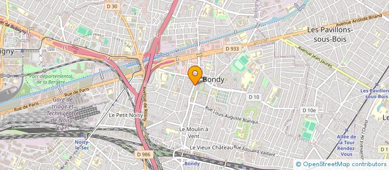 localisation de l'entreprise SEL 93 CENTRE - SYSTEME D'ECHANGE LOCAL  BONDY