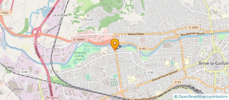 localisation de l'entreprise SEL DE CHIRURGIE GENERALE A EXERCICE EXCLUSIF DE L'UROLOGIE DE LA CORREZE à BRIVE LA GAILLARDE