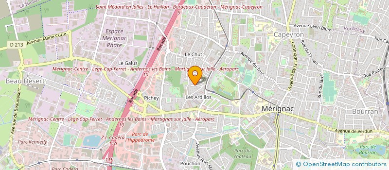 localisation de l'entreprise SEL DOCTEUR GUEMMAR  MERIGNAC