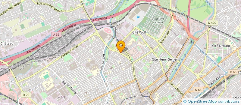 localisation de l'entreprise SELAM CHEZ RAMAZAN & FILS S.A.S  MULHOUSE