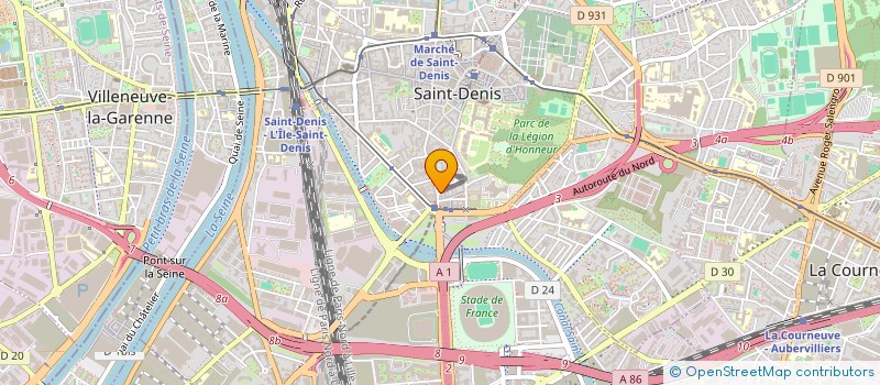 localisation de l'entreprise SELARL A-GROUPE MEDICAL PORTE DE PARIS à SAINT-DENIS