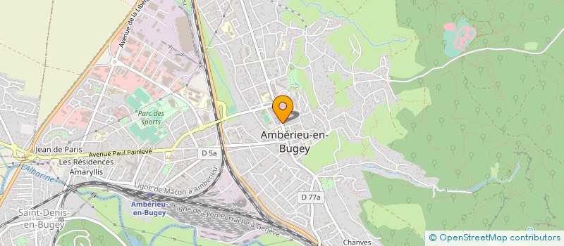 localisation de l'entreprise SELARL ALBARINE à AMBERIEU-EN-BUGEY