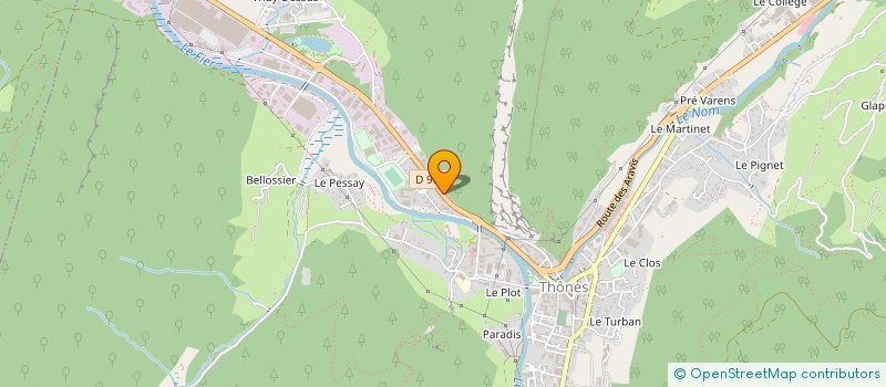 localisation de l'entreprise SELARL ARAVIS GEO à THONES