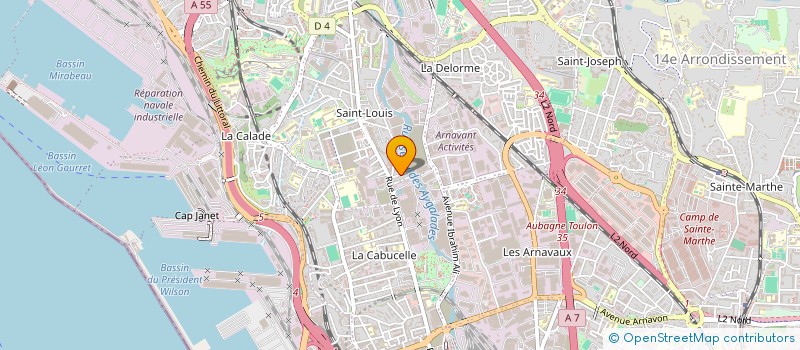 localisation de l'entreprise SELARL ARGENCE à MARSEILLE