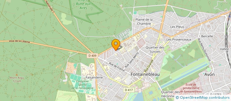 localisation de l'entreprise SELARL ASTAN à FONTAINEBLEAU
