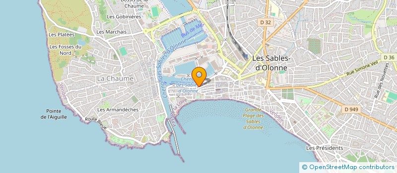 localisation de l'entreprise SELARL AUBIN ALEXANDRA ORL  LES SABLES D'OLONNE