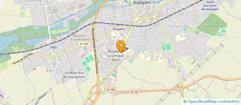 localisation de l'entreprise SELARL AUDE FRANCE  ARPAJON