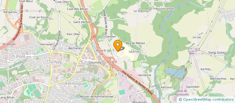 localisation de l'entreprise SELARL AUDE LE CORRE à QUIMPER