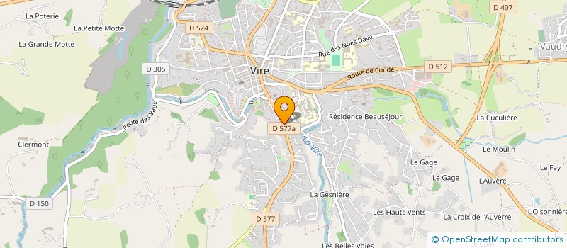 localisation de l'entreprise SELARL AURELIE CROCQUEVIEILLE  VIRE-NORMANDIE