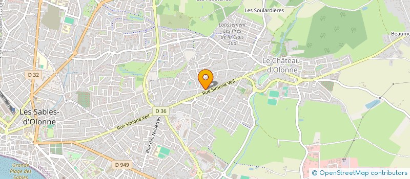 localisation de l'entreprise SELARL AZITA PASQUIER à LES SABLES D'OLONNE