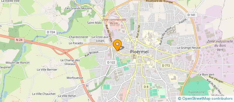 localisation de l'entreprise SELARL BINARD-GRAND-GREVERAND à PLOERMEL