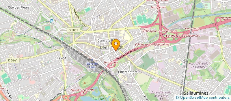 localisation de l'entreprise SELARL BLANQUART  LENS