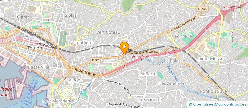 localisation de l'entreprise SELARL C. A. C.  TOULON