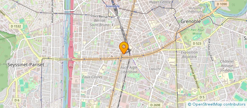 localisation de l'entreprise SELARL CABINET D'ORTHODONTIE FOCH-JAURES à GRENOBLE
