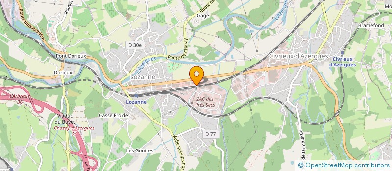 localisation de l'entreprise SELARL CABINET DENTAIRE DU VAL DORE  LOZANNE