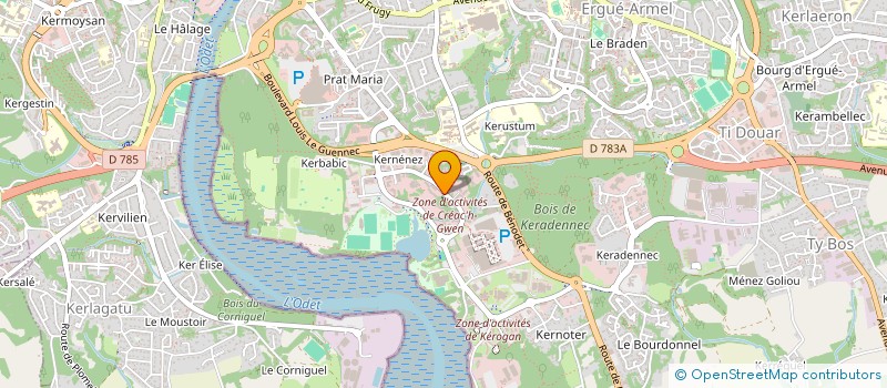 localisation de l'entreprise SELARL CABINET DENTAIRE DUBOIS-MIDOUN à QUIMPER