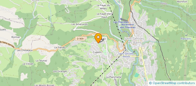 localisation de l'entreprise SELARL CABINET DENTAIRE MONT BLANC  SAINT GERVAIS LES BAINS