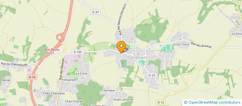 localisation de l'entreprise SELARL CABINET DU DOCTEUR GWLADYS JACQMIN à CHAMPNIERS