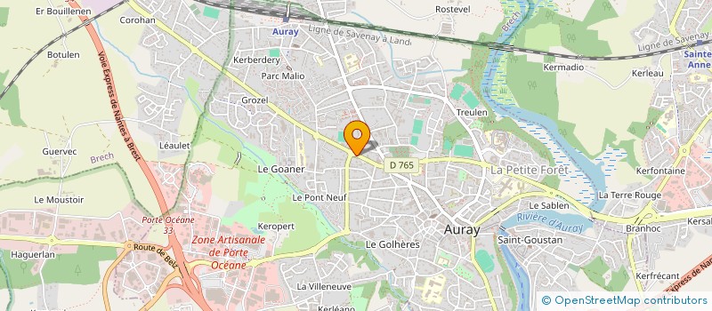 localisation de l'entreprise SELARL CABINET JOUEN MEDECIN VASCULAIRE à AURAY