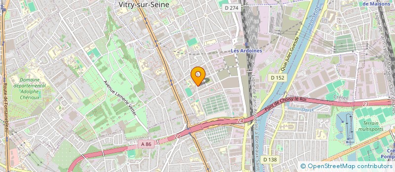 localisation de l'entreprise SELARL CABINET KBSS KINE BALNEO SPORT SANTE à VITRY-SUR-SEINE