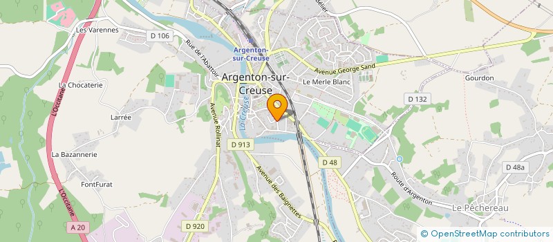 localisation de l'entreprise SELARL CHRISTELLE FRANCOIS CHAPUS à ARGENTON-SUR-CREUSE