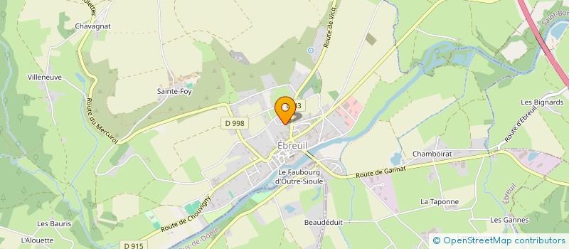 localisation de l'entreprise SELARL CLAIRE GIRAUD  EBREUIL