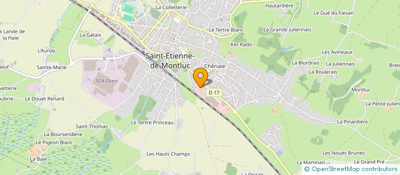 localisation de l'entreprise SELARL CLINIQUE VETERINAIRE DES TOURTERELLES  SAINT-ETIENNE-DE-MONTLUC