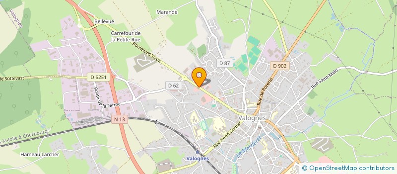 localisation de l'entreprise SELARL CLINIQUE VETERINAIRE DU BOCAGE VALOGNAIS à VALOGNES