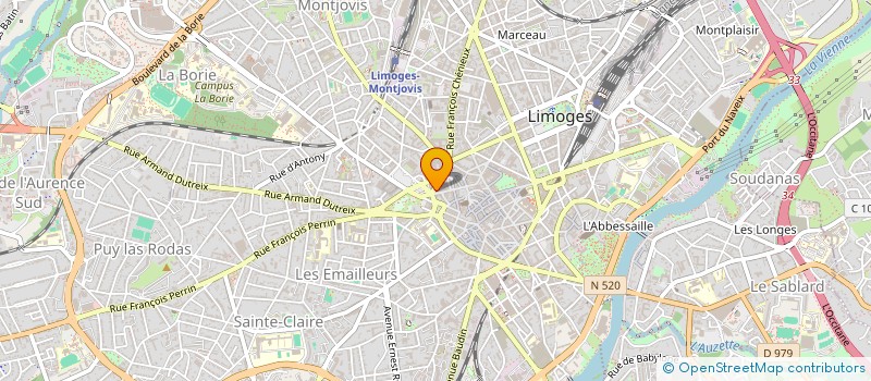 localisation de l'entreprise SELARL CORINNE ROBERT à LIMOGES