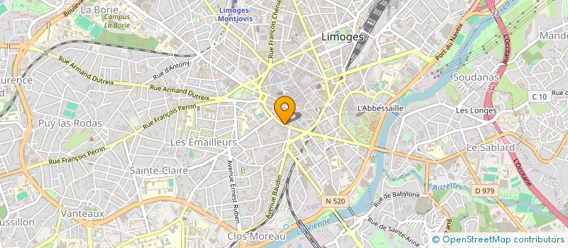 localisation de l'entreprise SELARL CRISTINA VANNIER à LIMOGES
