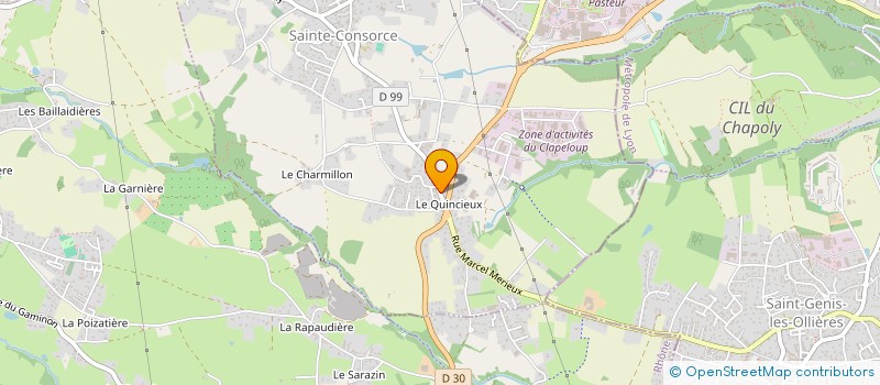 localisation de l'entreprise SELARL D'INFIRMIER CAROLINE PERRIER  SAINTE-CONSORCE