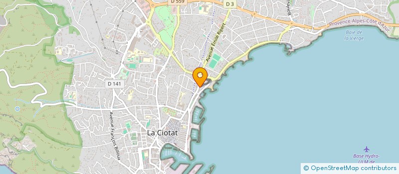 localisation de l'entreprise SELARL D'OSTEOPATHIE CABINET FAURE PEZET à LA CIOTAT