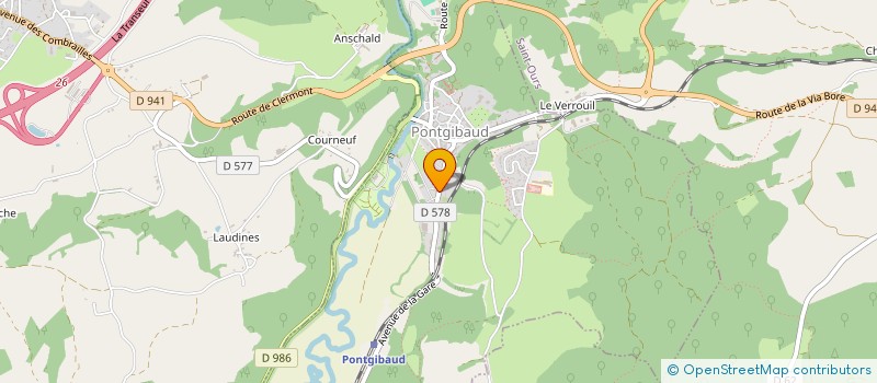 localisation de l'entreprise SELARL D.T.L - DOCTEUR THOMAS LADET  PONTGIBAUD