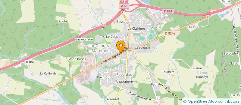 localisation de l'entreprise SELARL DE BONNECAZE  SAINT-GEOURS-DE-MAREMNE