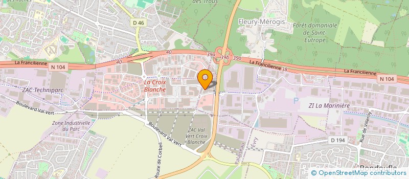 localisation de l'entreprise SELARL DE BOUVET & ASSOCIES  FLEURY-MEROGIS