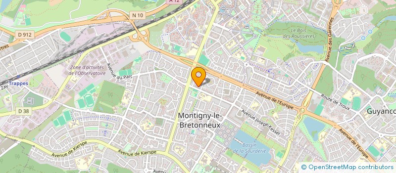 localisation de l'entreprise SELARL DE CHIGURGIENS DENTISTES SQY DENTAL à MONTIGNY-LE-BRETONNEUX