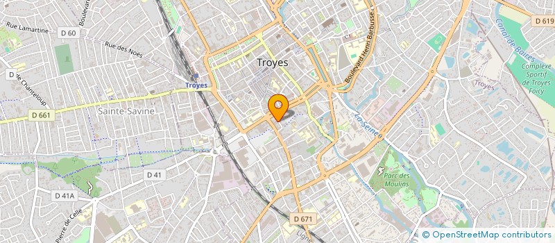 localisation de l'entreprise SELARL DE CHIRURGIE ET D'UROLOGIE DE CHAMPAGNE à TROYES