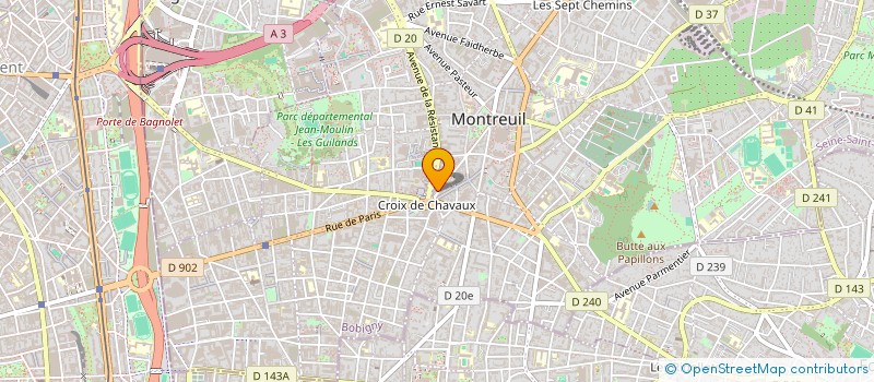 localisation de l'entreprise SELARL DE CHIRURGIEN-DENTISTE YVAN BOUBLIL à MONTREUIL