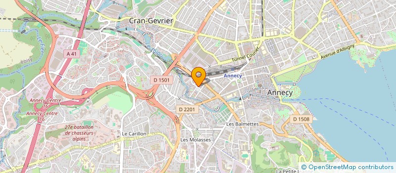 localisation de l'entreprise SELARL DE CHIRURGIENS DENTISTES DENTBLANC à ANNECY
