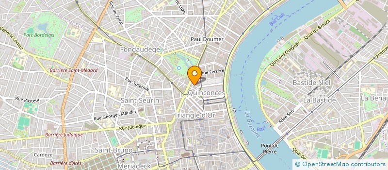 localisation de l'entreprise SELARL DE CHIRURGIENS DENTISTES DES QUINCONCES à BORDEAUX