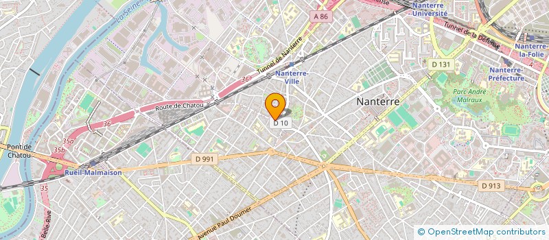 localisation de l'entreprise SELARL DE CHIRURGIENS DENTISTES DU CENTRE à NANTERRE