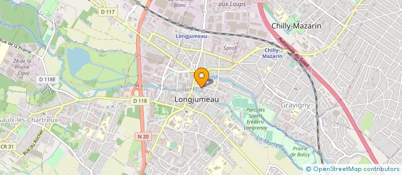 localisation de l'entreprise SELARL DE CHIRURGIENS DENTISTES DU DOCTEUR DANIEL OLIEL à LONGJUMEAU