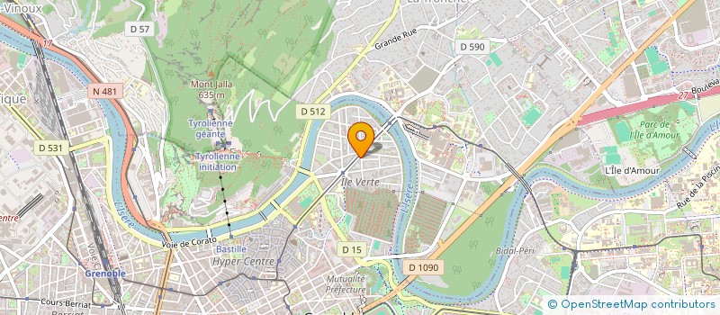 localisation de l'entreprise SELARL DE L'ILE VERTE à GRENOBLE