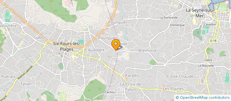 localisation de l'entreprise SELARL DE MASSEUR-KINESITHERAPEUTE LOIC LEFORT à SIX-FOURS-LES-PLAGES