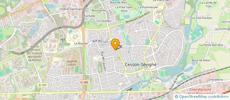 localisation de l'entreprise SELARL DE MEDECIN DU DOCTEUR NATHALIE CARLOTTI  CESSON-SEVIGNE