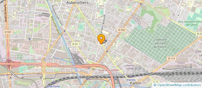 localisation de l'entreprise SELARL DE MEDECIN MEDKOURI à AUBERVILLIERS
