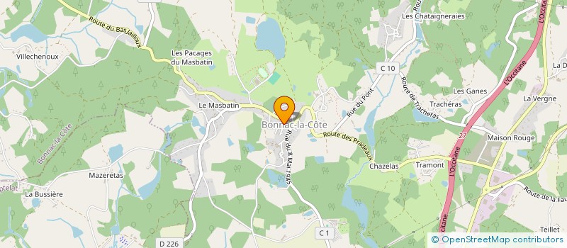 localisation de l'entreprise SELARL DE SERVICES EN SOINS INFIRMIERS à BONNAC-LA-COTE