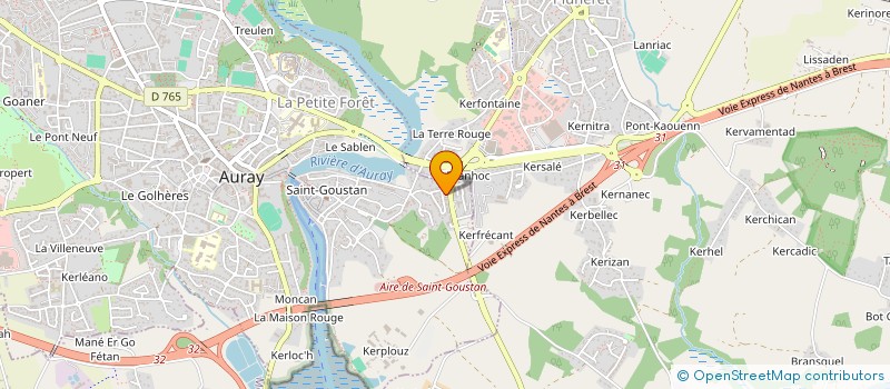 localisation de l'entreprise SELARL DE VETERINAIRE LOULLIG D'ALRE à AURAY